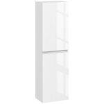 Meuble colonne salle de bain 2 portes tagres faade blanc laqu