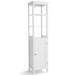 Meuble colonne de salle de bain blanc