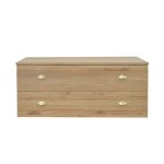Meuble double vasque en chne massif 120 cm
