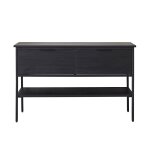 Meuble double vasque en pin massif et mtal 2 tiroirs