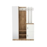 Meuble d'entrée effet bois beige, blanc 114x38 cm Meuble d'entrée effet bois beige, blanc 114x38 cm