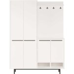 Meuble d'entr�e avec placard � chaussures et pat�res sylvie blanc