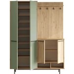 Meuble d'entr�e avec placard � chaussures et pat�res sylvie marron, ve