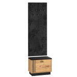 Meuble entr�e porte - manteau banc � chaussures 1 porte stratifi�s beige