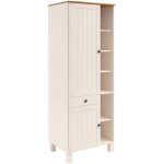 Meuble haut de cuisine avec 2 portes 1 tiroir et 6 niches en pin blanc