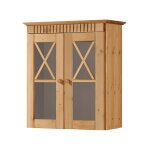 Meuble mural de salle de bain avec 2 portes en pin