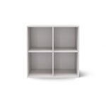 Meuble de rangement 4 cases effet bois blanc