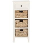 Meubles de rangement en bois de pin blanc