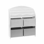 Meuble de rangement pour enfant 4 paniers et 3 tagres