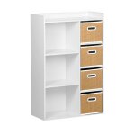 Meuble rangement enfant 4 paniers fibre naturelle