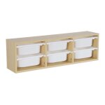 Meuble de rangement pour enfant, 6 bacs plastique