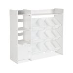 Meuble de rangement enfant, blanc, 9 bacs