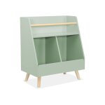 Meuble de rangement enfant, vert, 2 compartiments