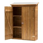 Meuble de rangement jardin en bois , marron, 131 x 180 cm
