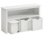 Meuble de rangement pour jouets 102 x 30 x 60 cm blanc