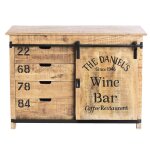 Meuble de rangement en manguier motif  wine bar