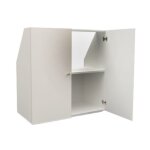 Meuble de rangement sous pente avec 2 portes, blanc