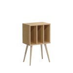 Meuble de rangement vinyles en bois - bois clair
