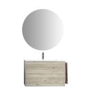 Meuble de salle de bain 4 pices en mlamine effet pin
