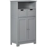 Meuble de salle de bain armoire avec 2 tiroirs gris Meuble de salle de bain armoire avec 2 tiroirs gris