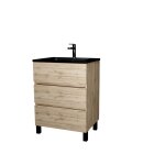 Meuble de salle de bains en bois marron - 60 cm