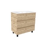 Meuble de salle de bains en bois marron - 80 cm Meuble de salle de bains en bois marron - 80 cm