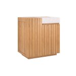 Meuble de salle de bain en bois avec vasque intégrée 80 cm Meuble de salle de bain en bois avec vasque intégrée 80 cm