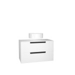 Meuble de salle de bains effet bois blanc 50x80x57cm