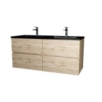 Meuble de salle de bains effet bois marron - 120 cm Meuble de salle de bains effet bois marron - 120 cm