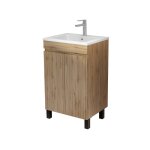 Meuble de salle de bains effet bois marron - 50 cm