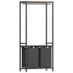 Meuble de salle de bain avec panier  linge intgr - gris anthracite