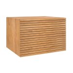 Meuble de salle de bain suspendu en bois de teck 60 cm