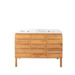 Meuble salle de bain en teck et cramique l 120 cm