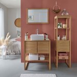 Meuble simple 70cm + vasque + miroir + colonne Meuble simple 70cm + vasque + miroir + colonne