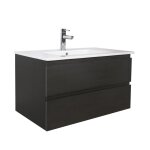 Meuble simple vasque décor chêne 80cm + vasque Meuble simple vasque décor chêne 80cm + vasque