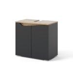 Meuble sous lavabo avec 2 portes, anthracite 60 x 57. 5cm