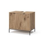 Meuble sous - lavabo avec 2 portes chne viking 70x63cm