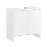 Meuble sous lavabo avec 2 portes et 2 étages effet bois blanc Meuble sous lavabo avec 2 portes et 2 étages effet bois blanc