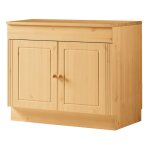 Meuble sous lavabo avec 2 portes en pin