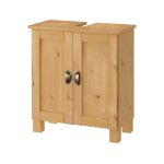 Meuble sous lavabo avec 2 portes en pin