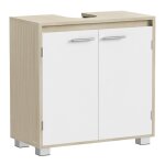Meuble sous lavabo pour divers types de lavabos 30 x 60 x 60 cm beige