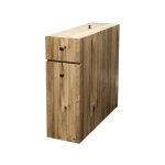 Meuble sous - lavabo effet bois beige 20x60h55 cm