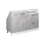 Meuble sous pente lot de 2 bton / blanc 120x81. 6cm