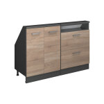 Meuble sous pente lot de 2 sonoma / anthracite 120x81. 6cm
