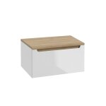 Meuble sous - vasque 1 tiroir plan de toilette stratifiés blanc Meuble sous - vasque 1 tiroir plan de toilette stratifiés blanc