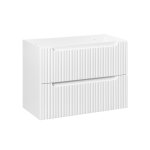 Meuble sous - vasque 2 tiroirs stratifi�s blanc