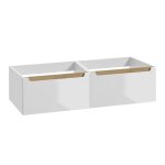 Meuble sous - vasque 2 tiroirs stratifis blanc