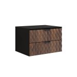 Meuble sous - vasque 60 cmstratifiés marron et noir Meuble sous - vasque 60 cmstratifiés marron et noir