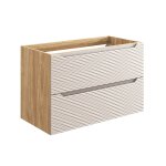 Meuble sous - vasque 90cm stratifis beige