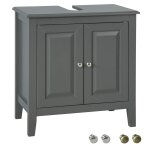 Meuble sous vasque effet bois gris Meuble sous vasque effet bois gris
